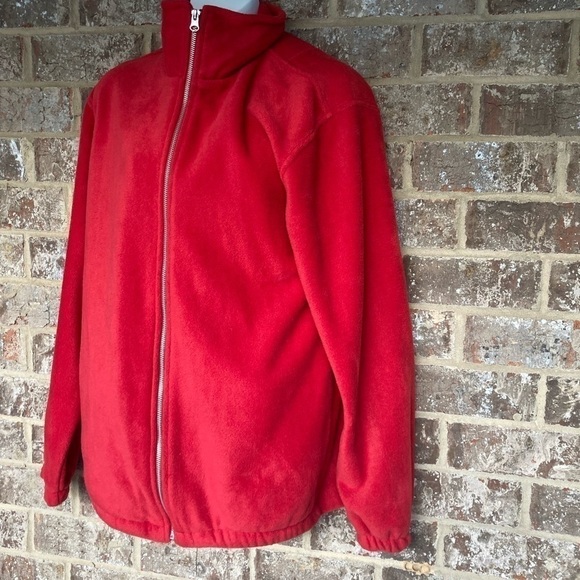 Vintage Scandia Woods Red fleece zippered size small - Picture 2 of 8